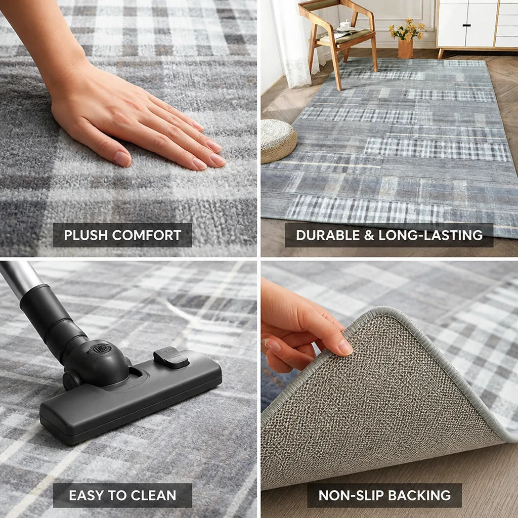 Area Rug Plush Soft-Touch Easy Care