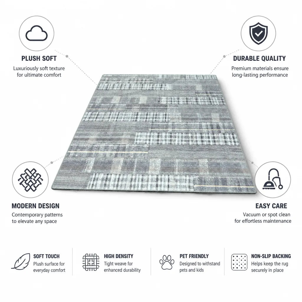Area Rug Plush Soft-Touch Easy Care