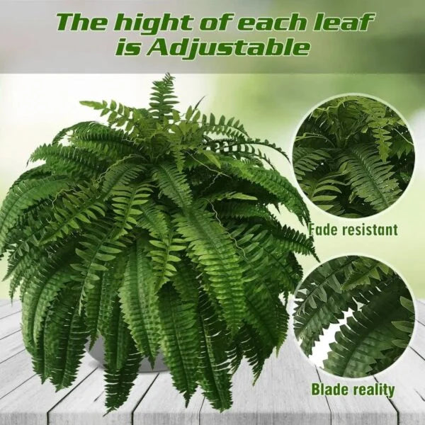 Artificial Boston Fern Lifelike Cascading Fronds UV Resistant
