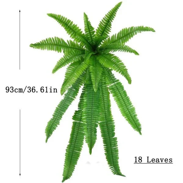 Artificial Boston Fern Lifelike Cascading Fronds UV Resistant