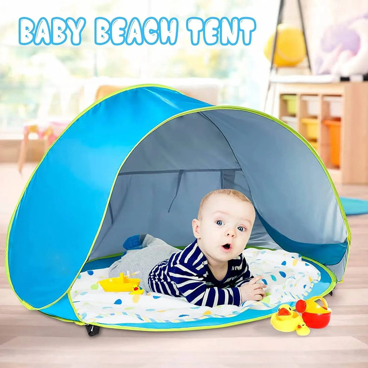 Baby Beach Tent Pop-Up UPF 50 Built-In Splash Pool
