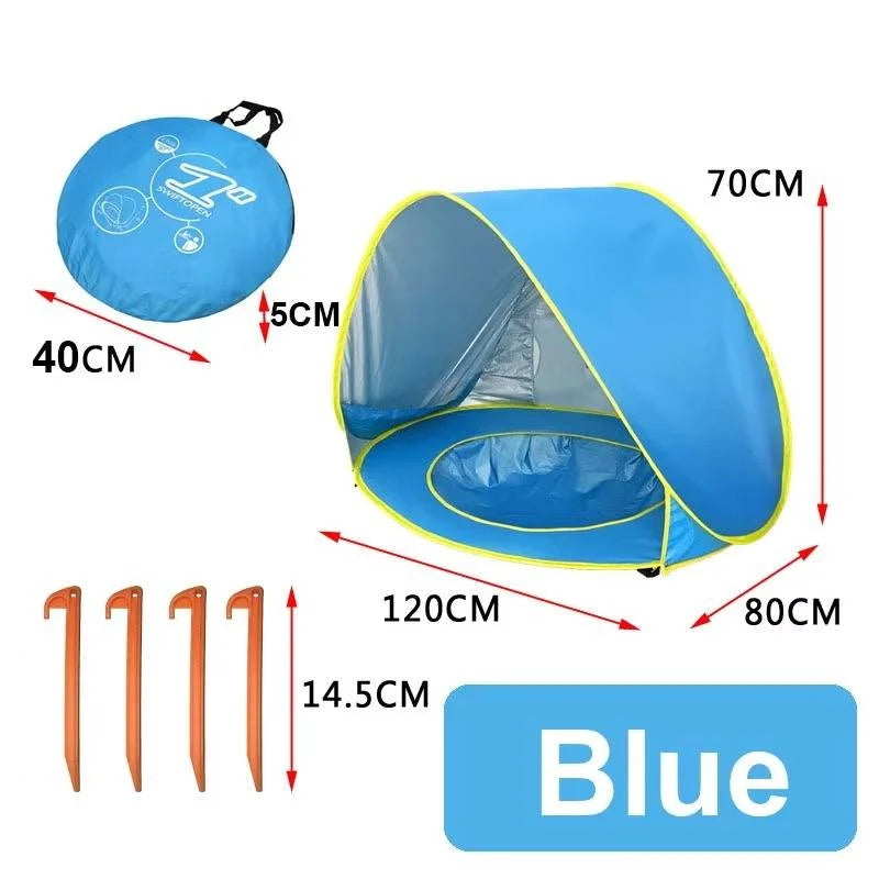 Baby Beach Tent Pop-Up UPF 50 Built-In Splash Pool