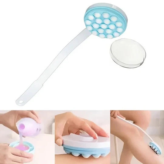 Back Lotion Applicator Roll-On Adjustable Long Handle Massager