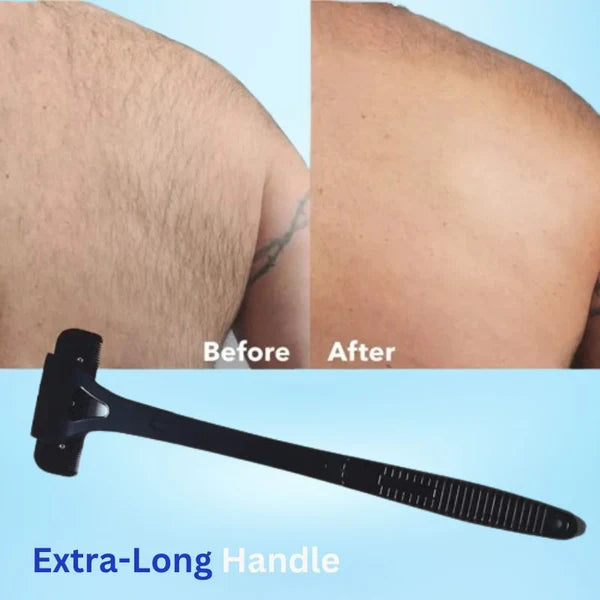 Back Shaver Extra Long Handle & Stainless Steel Blades
