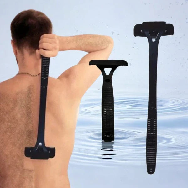 Back Shaver Extra Long Handle & Stainless Steel Blades
