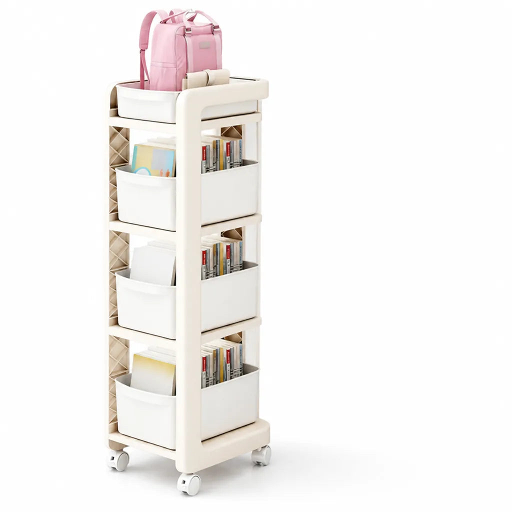 Backpack & Book Stand Wheeled Multi-Tier Durable Plastic
