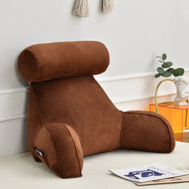 Backrest Pillow Adjustable Headrest & Padded Armrests