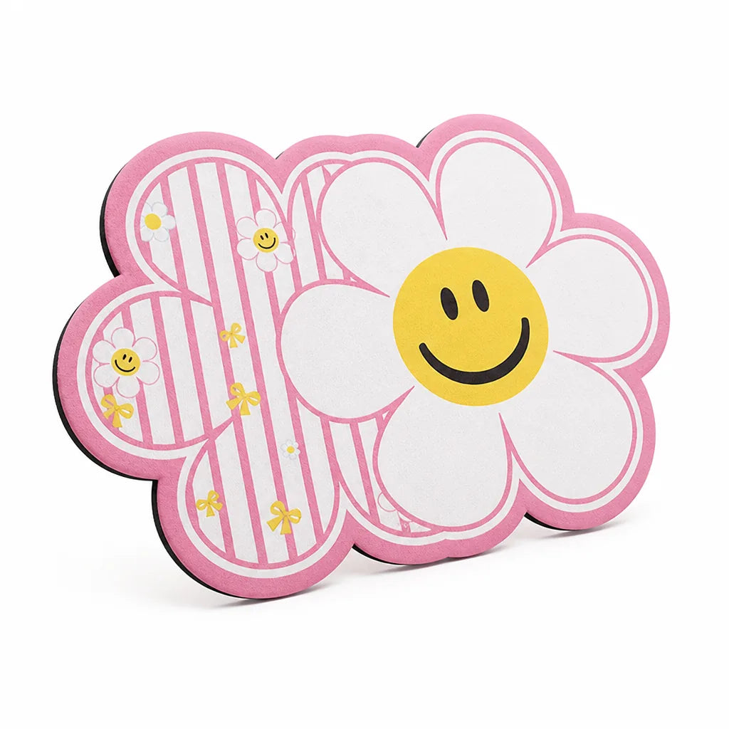Bath Mat Flower-Shaped Plush Non-Slip Machine Washable