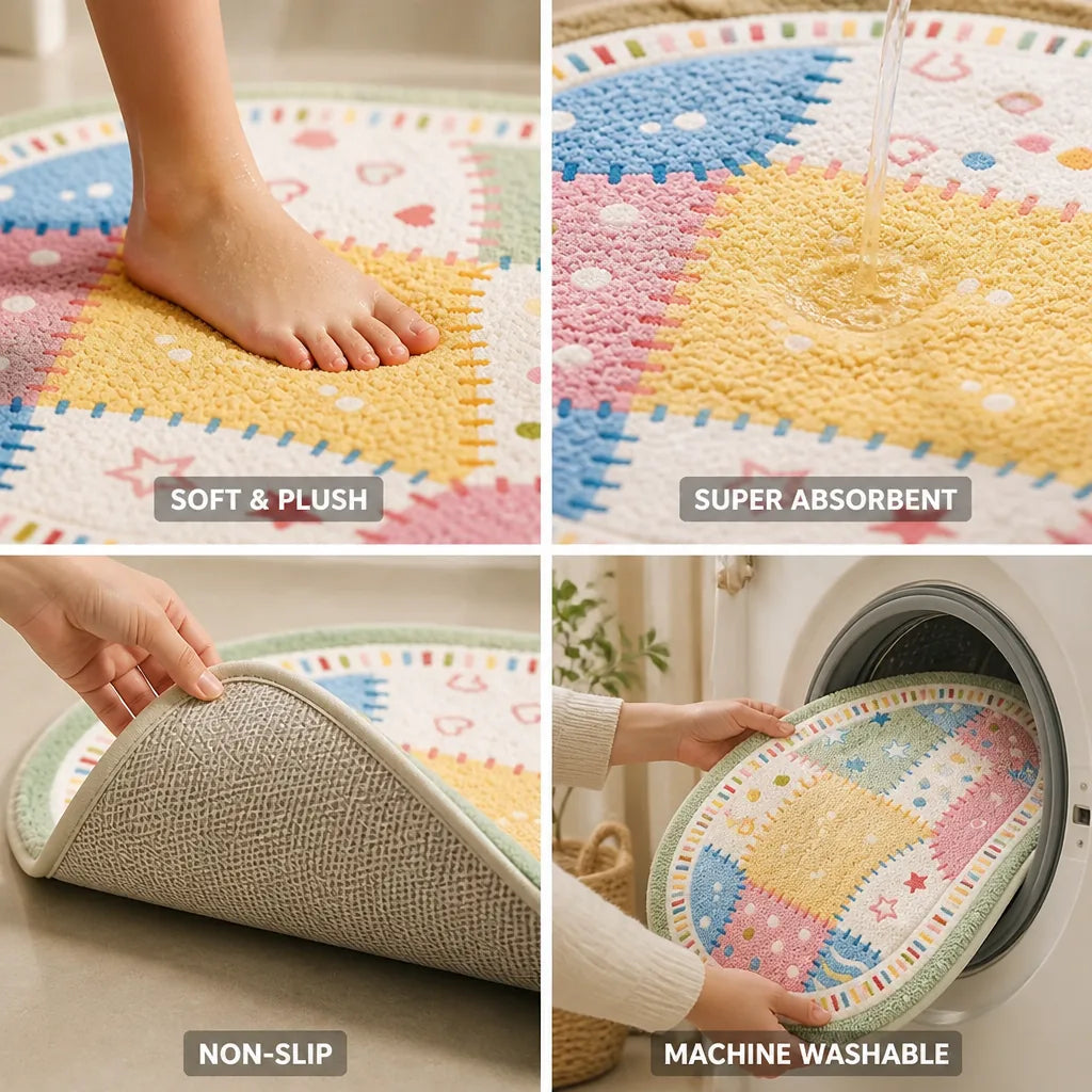 Bath Mat Plush Super Absorbent Non-Slip