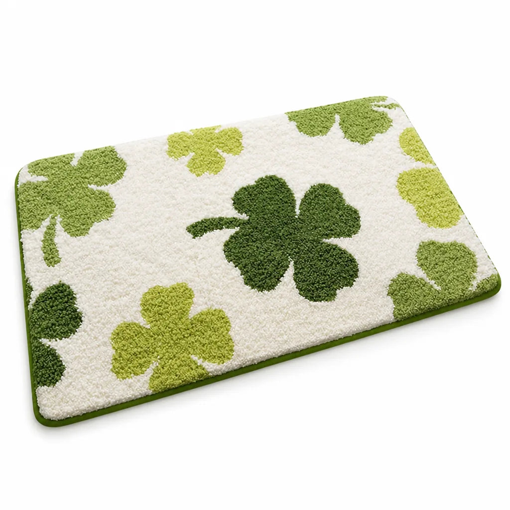 Bath Mat Shamrock Plush Non-Slip & Absorbent