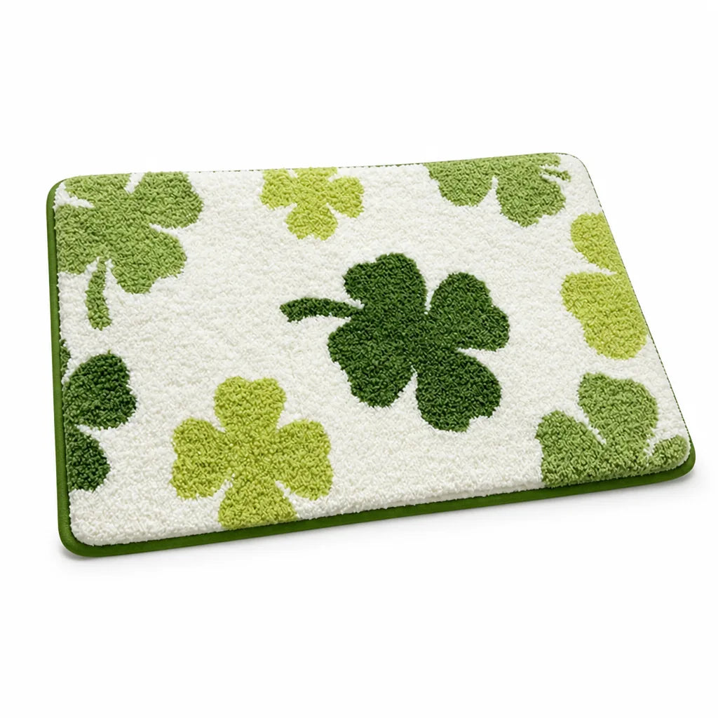 Bath Mat Shamrock Plush Non-Slip & Absorbent