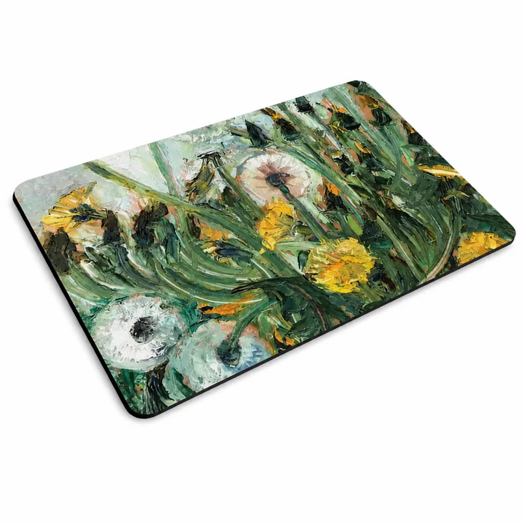 Bath Mat Sunflower Design Non-Slip Backing & Machine Washable