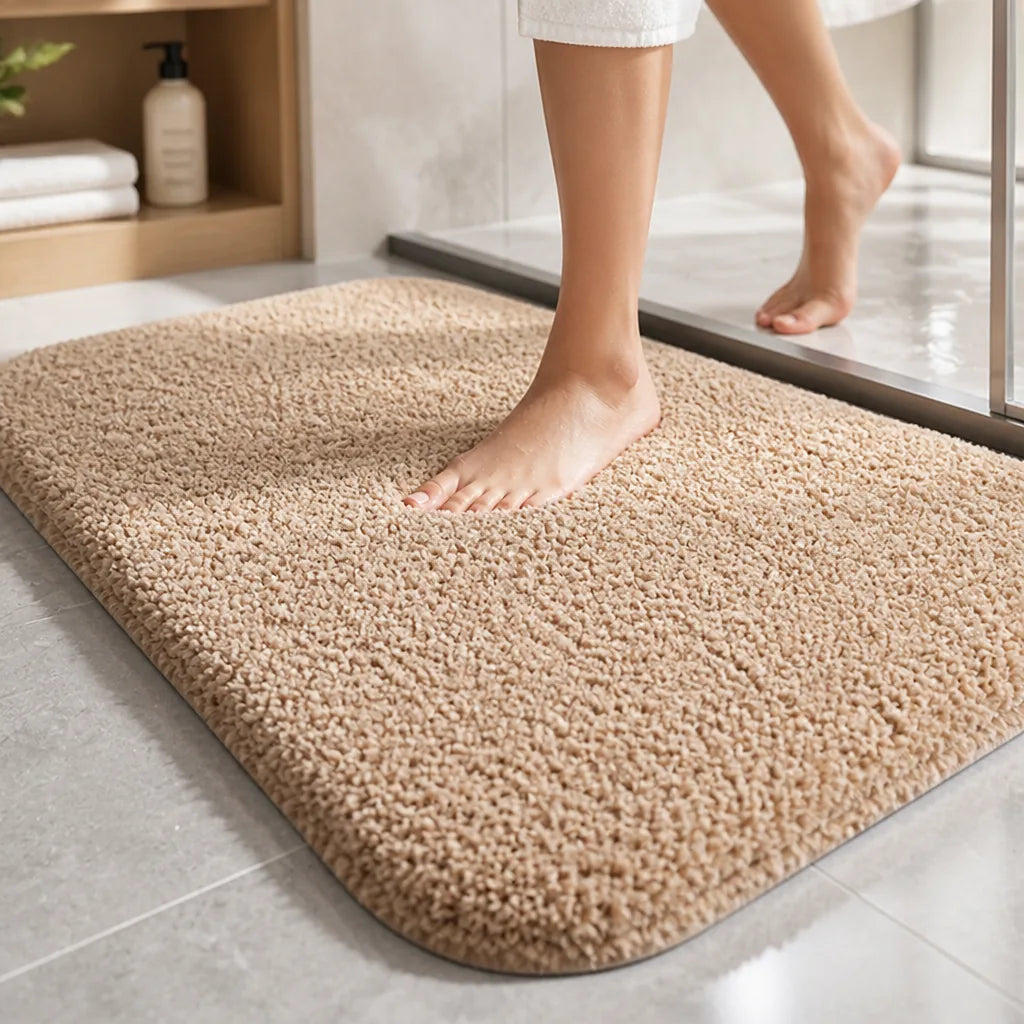 Bath Mat Ultra-Soft Anti-Microbial Non-Slip Backing