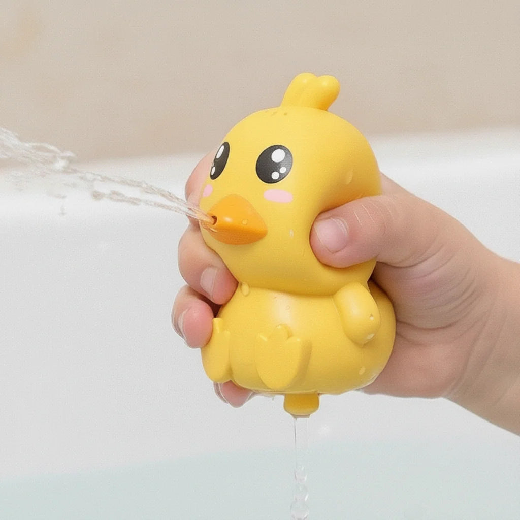 Bath Toy Set Motorized Boat & Three Spraying Ducks