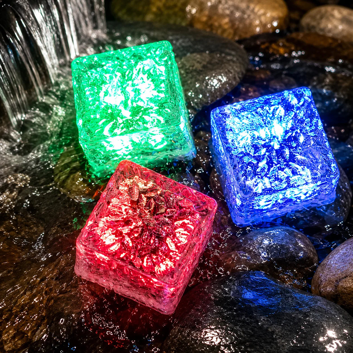 Bath Toy Set Water-Activated Light-Up Cubes Set of 6