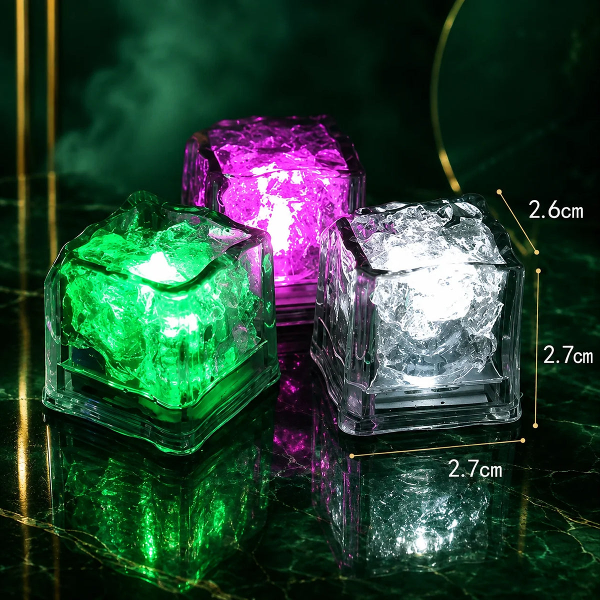 Bath Toy Set Water-Activated Light-Up Cubes Set of 6