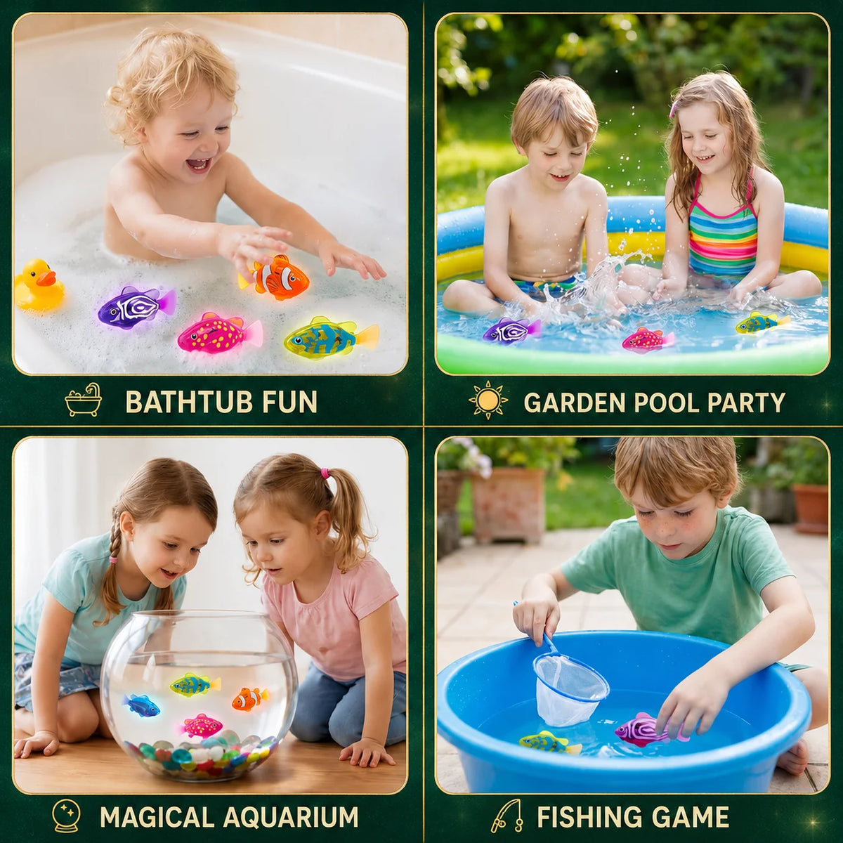 Bath Toy Water-Activated LED Swimming Fish