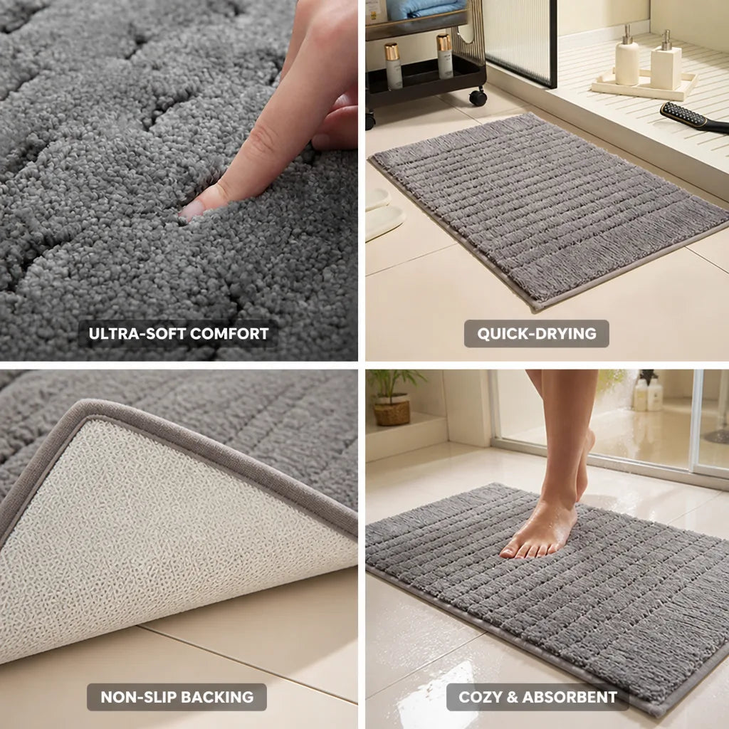 Bathmat Ultra-Soft Quick-Dry Non-Slip Backing