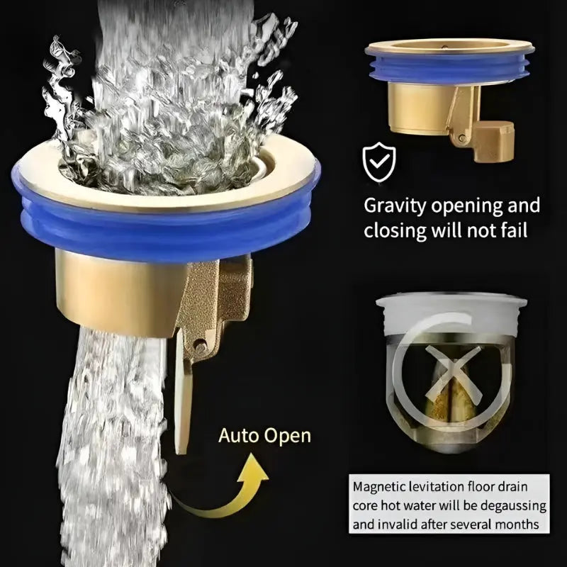Bathroom Drain Stopper Automatic Brass Odor-Blocking Set of 3
