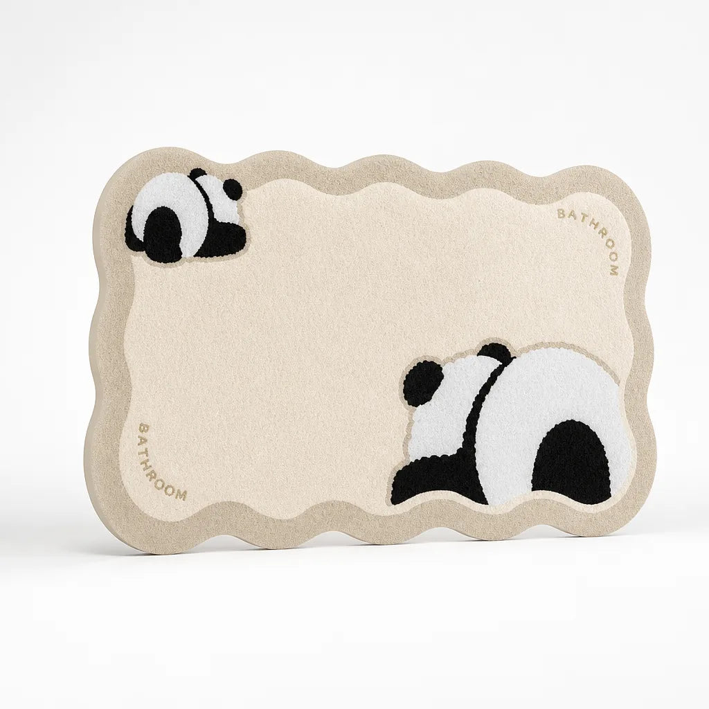 Bathroom Mat Panda Non-Slip & Machine Washable