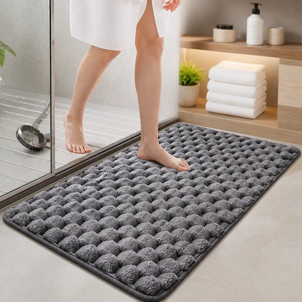 Bathroom Mat Plush Microfiber Non-Slip & Highly Absorbent