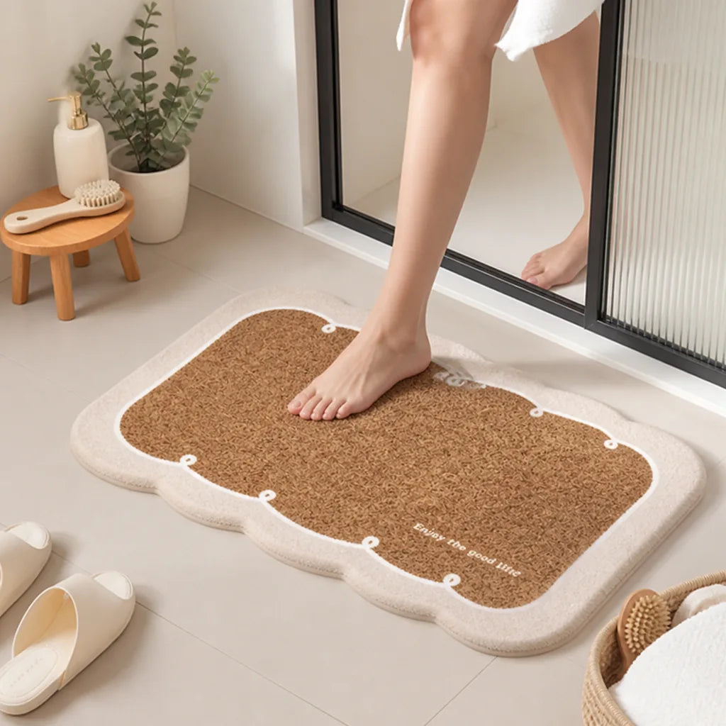 Bathroom Mat Ultra-Soft Non-Slip Quick-Dry