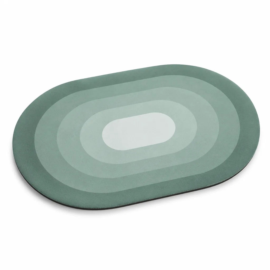 Bathroom Rug Plush Oval Non-Slip & Machine-Washable