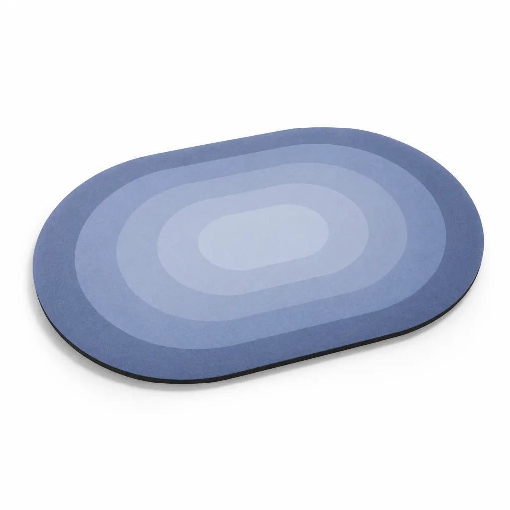 Bathroom Rug Plush Oval Non-Slip & Machine-Washable