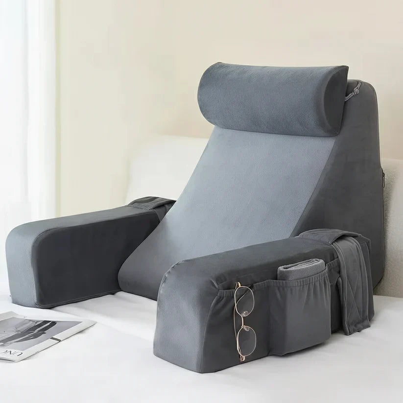 Bed Rest Pillow Memory Foam Wedge With Armrests