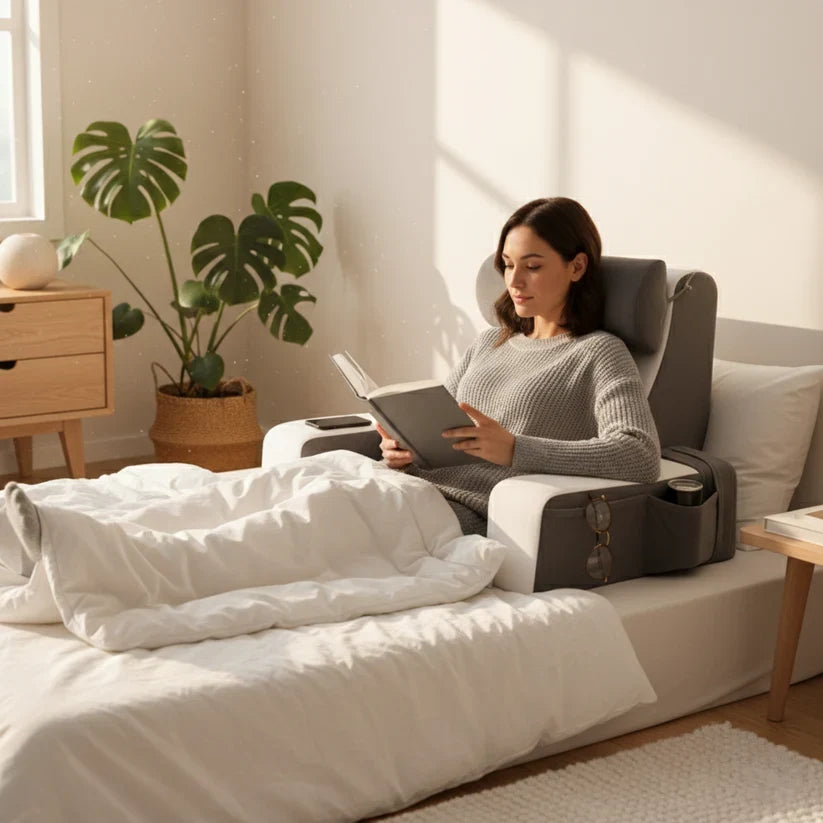 Bed Rest Pillow Memory Foam Wedge With Armrests