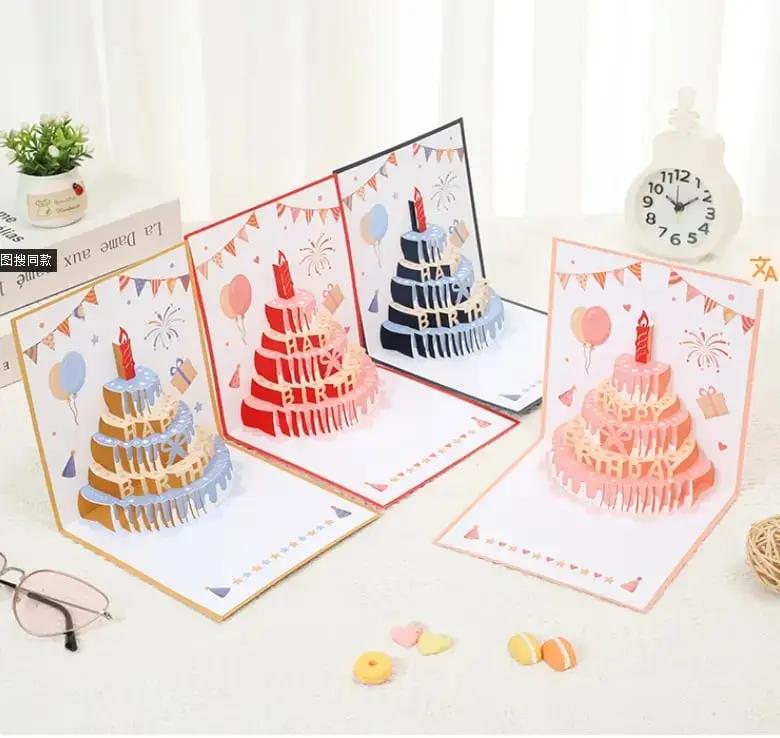 Birthday Card 3D Pop-Up Laser-Cut LED Light & Music