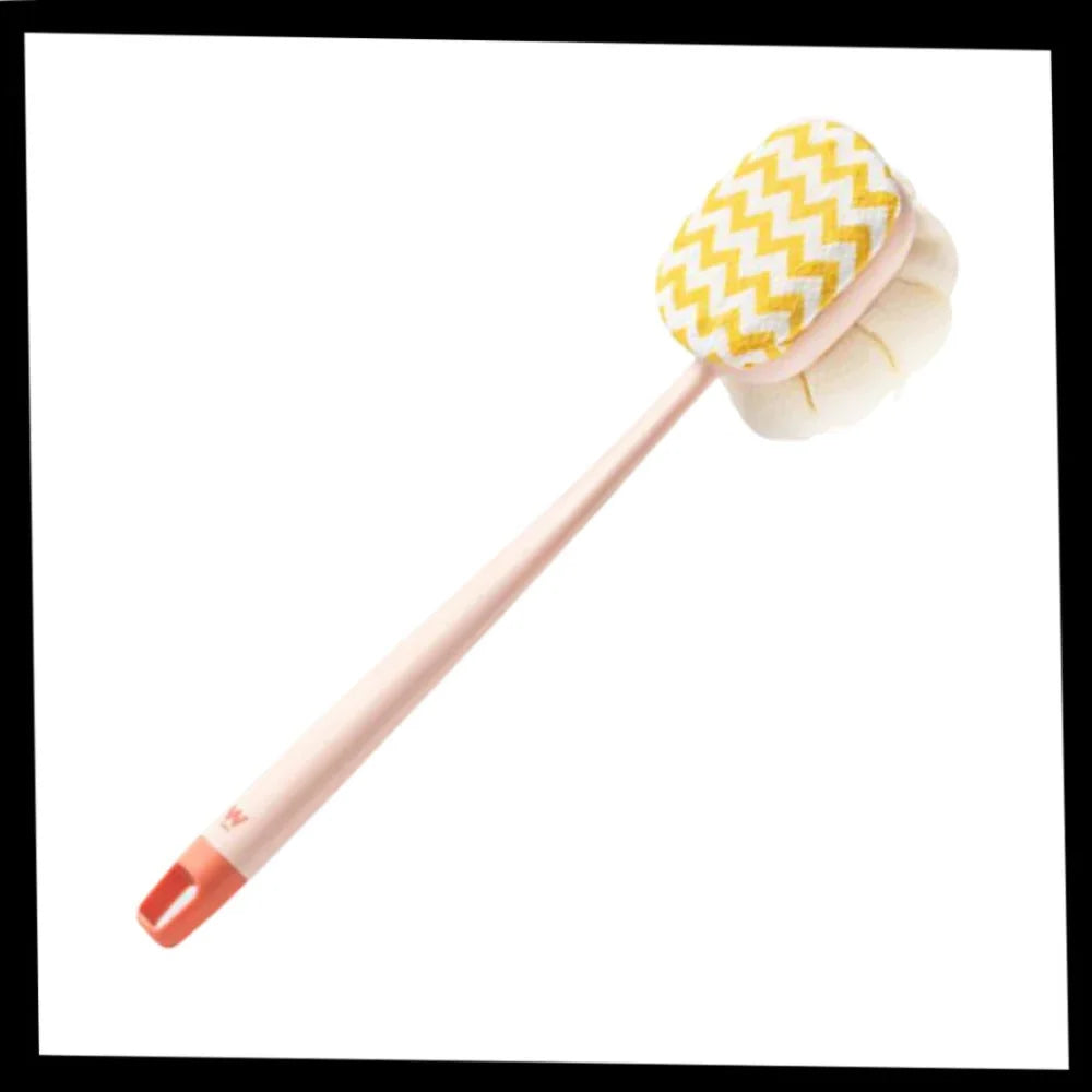 Body Scrubber Dual-Sided Brush Long Handle Hanging Loop