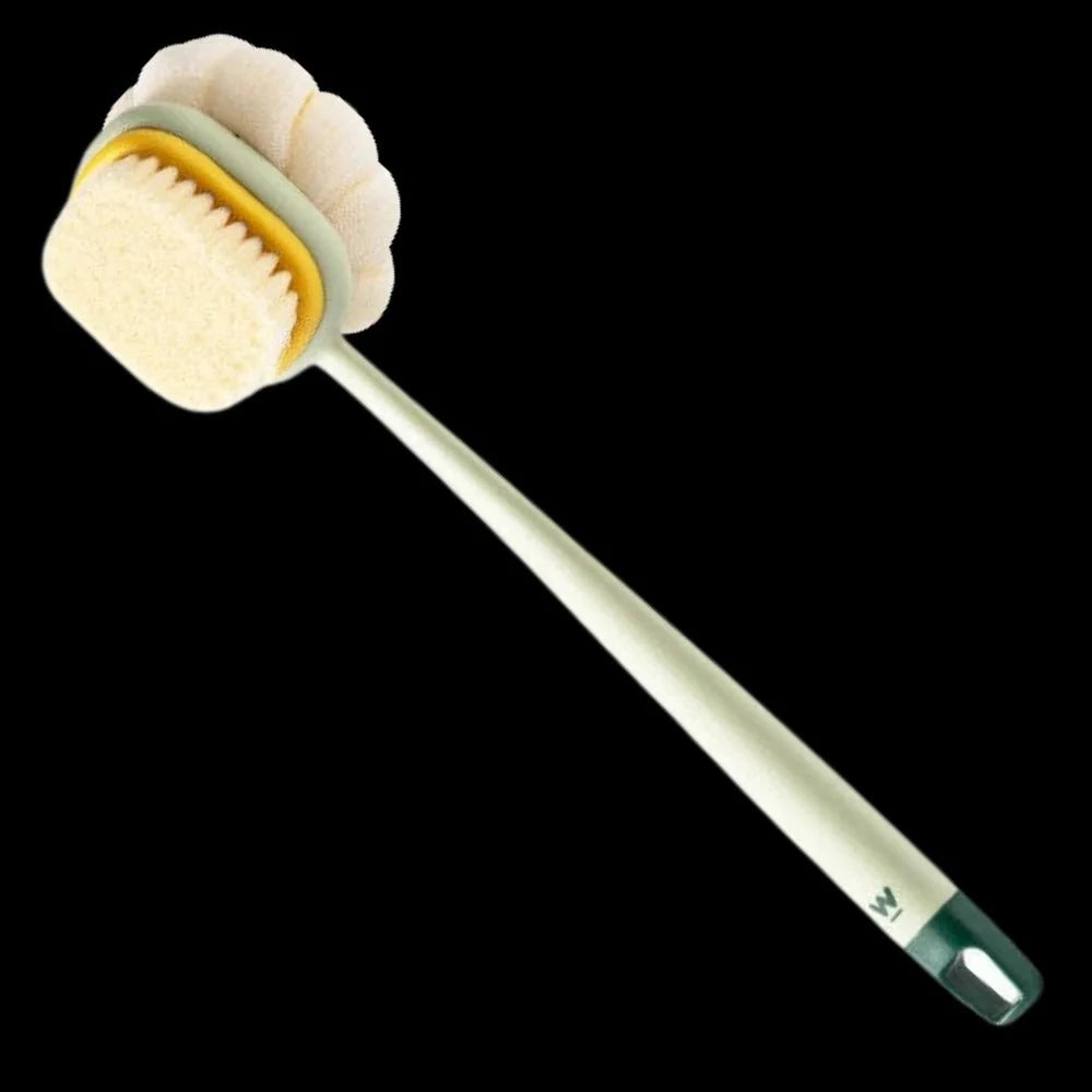 Body Scrubber Dual-Sided Brush Long Handle Hanging Loop