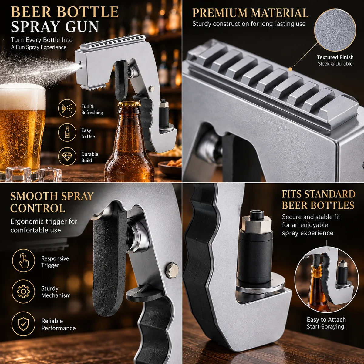 Bottle Spray Gun Adjustable Spray Control Fits Standard Bottles