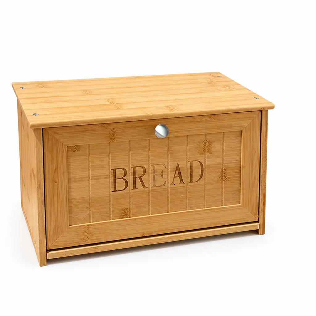 Bread Storage Box Bamboo Ventilated Large Capacity