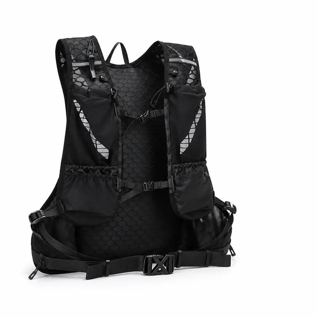 Breathable Mesh Running Vest with Hydration Bladder Pocket (Adjustable Straps)