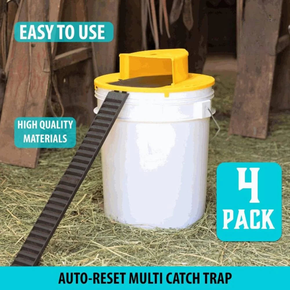 Bucket Lid Rodent Trap Auto-Reset Hands-Free