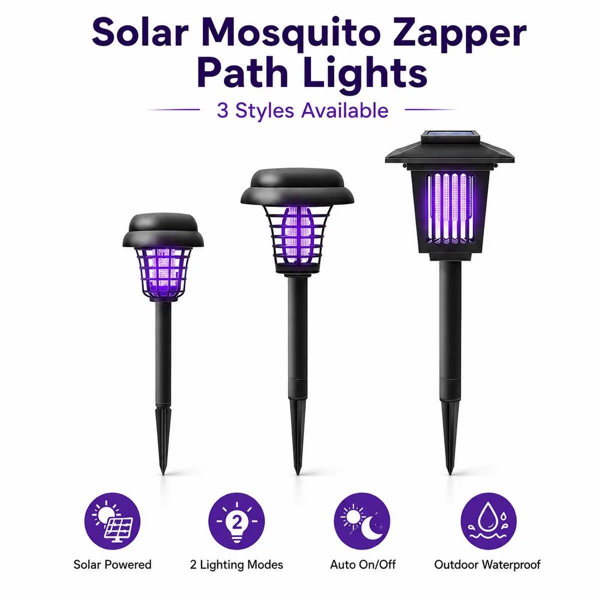 Bug Zapper & Pathway Light Solar Powered IP65