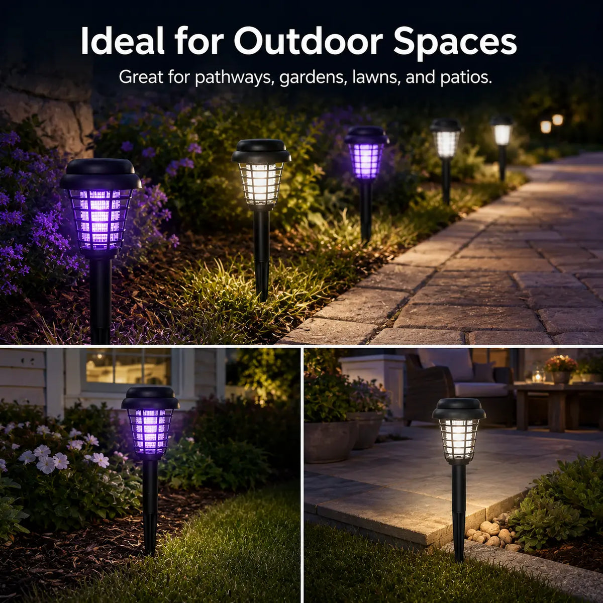 Bug Zapper & Pathway Light Solar Powered IP65