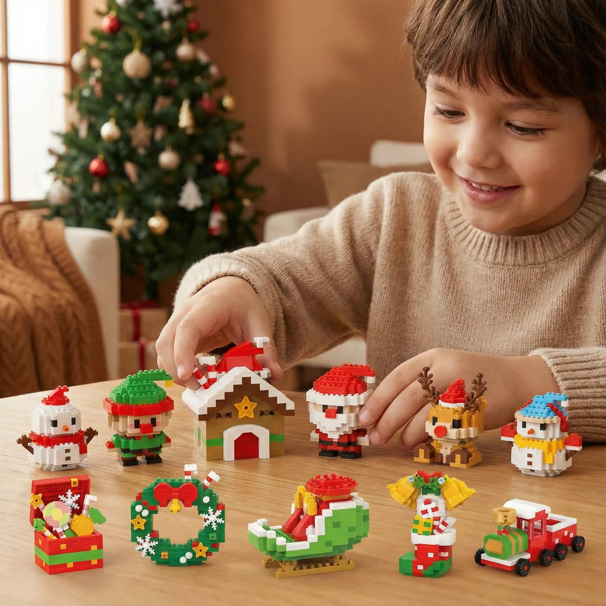 Building Block Set Interlocking Reusable Illustrated Instructions