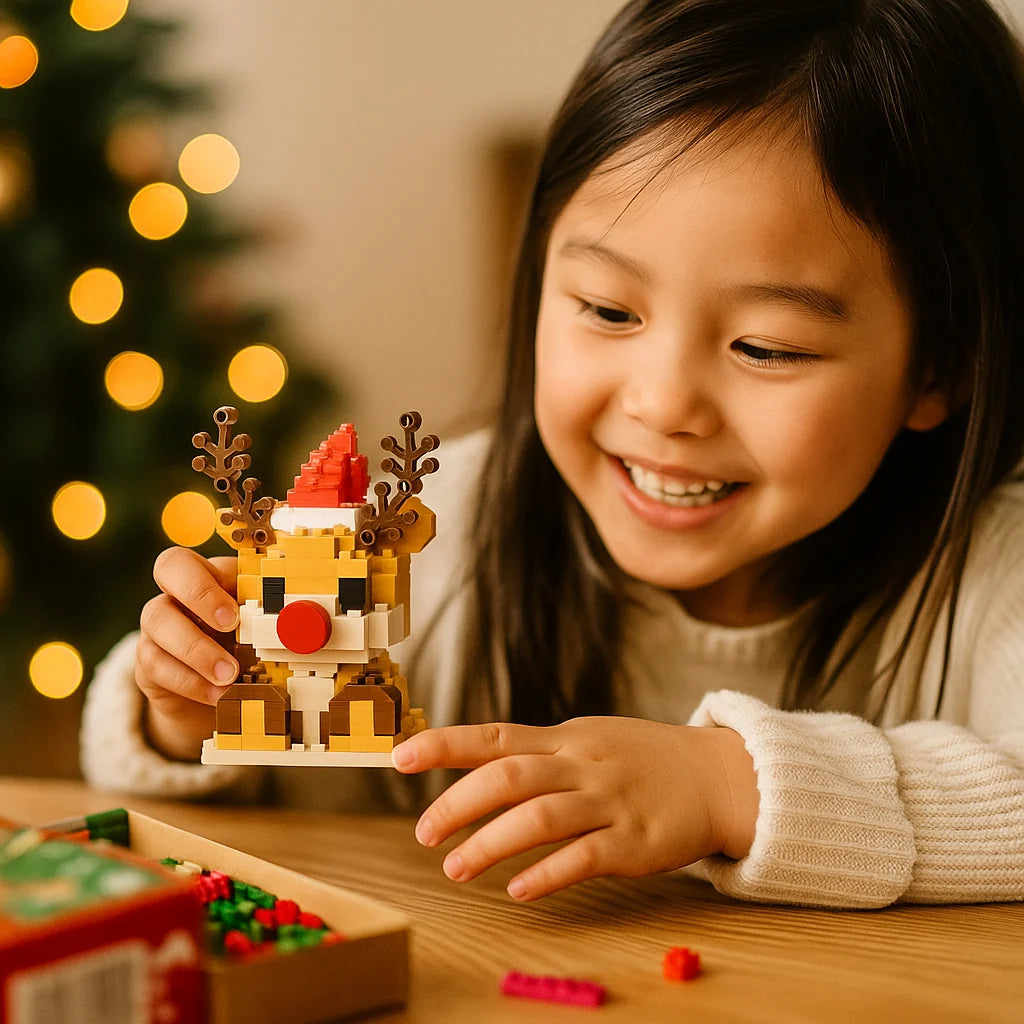 Building Block Set Interlocking Reusable Illustrated Instructions