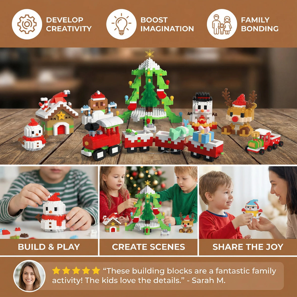 Building Block Set Interlocking Reusable Illustrated Instructions