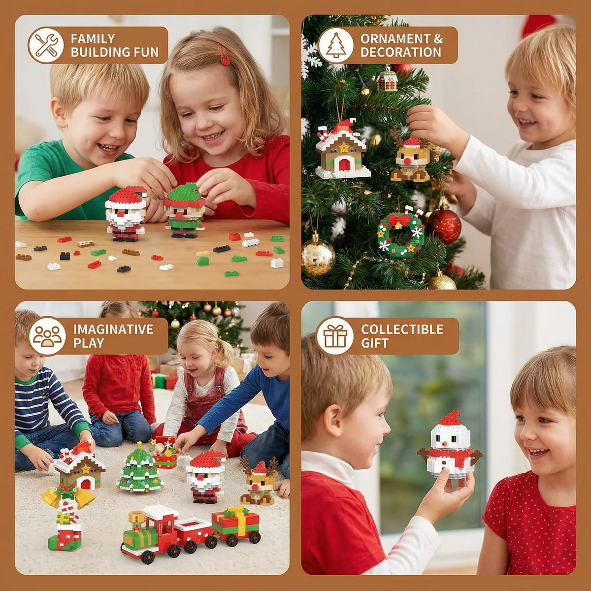 Building Block Set Interlocking Reusable Illustrated Instructions