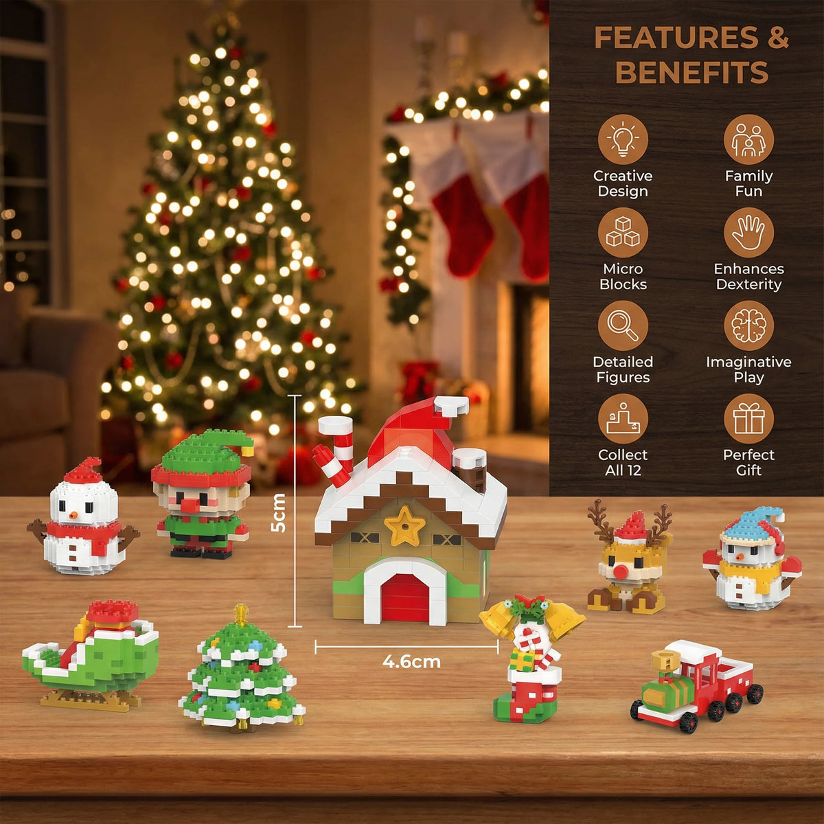Building Block Set Interlocking Reusable Illustrated Instructions