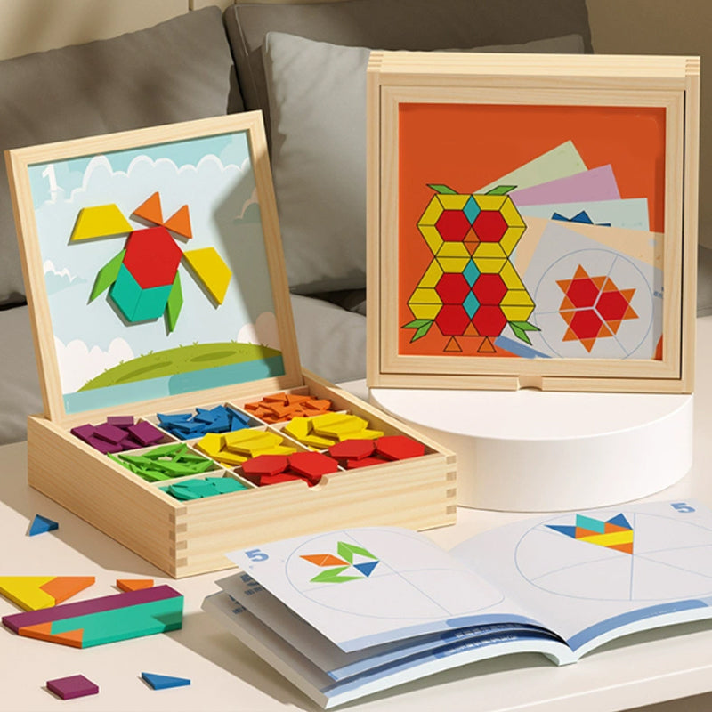 Building Block Set Magnetic Wooden Storage Box
