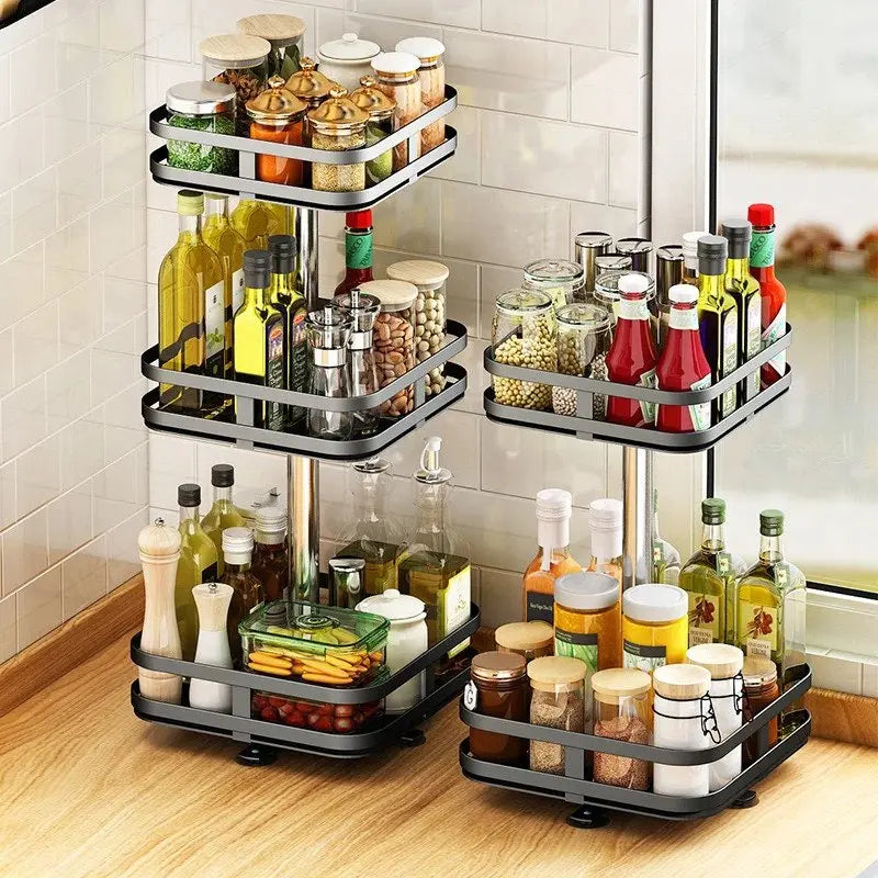 Cabinet Turntable 360° Rotating Sturdy Metal Space-Saving