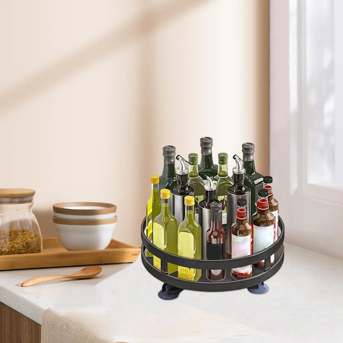 Cabinet Turntable 360° Rotating Sturdy Metal Space-Saving