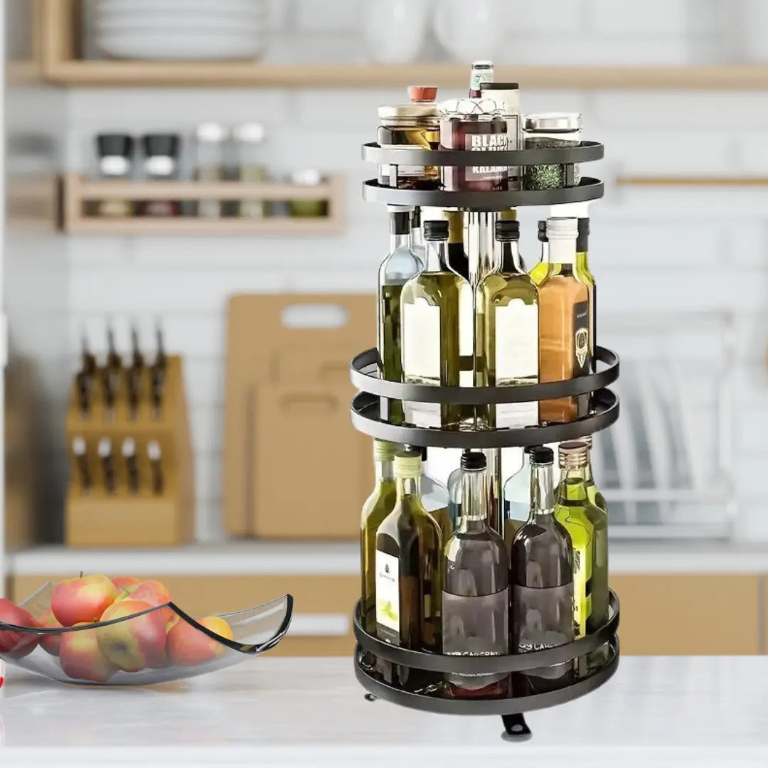 Cabinet Turntable 360° Rotating Sturdy Metal Space-Saving