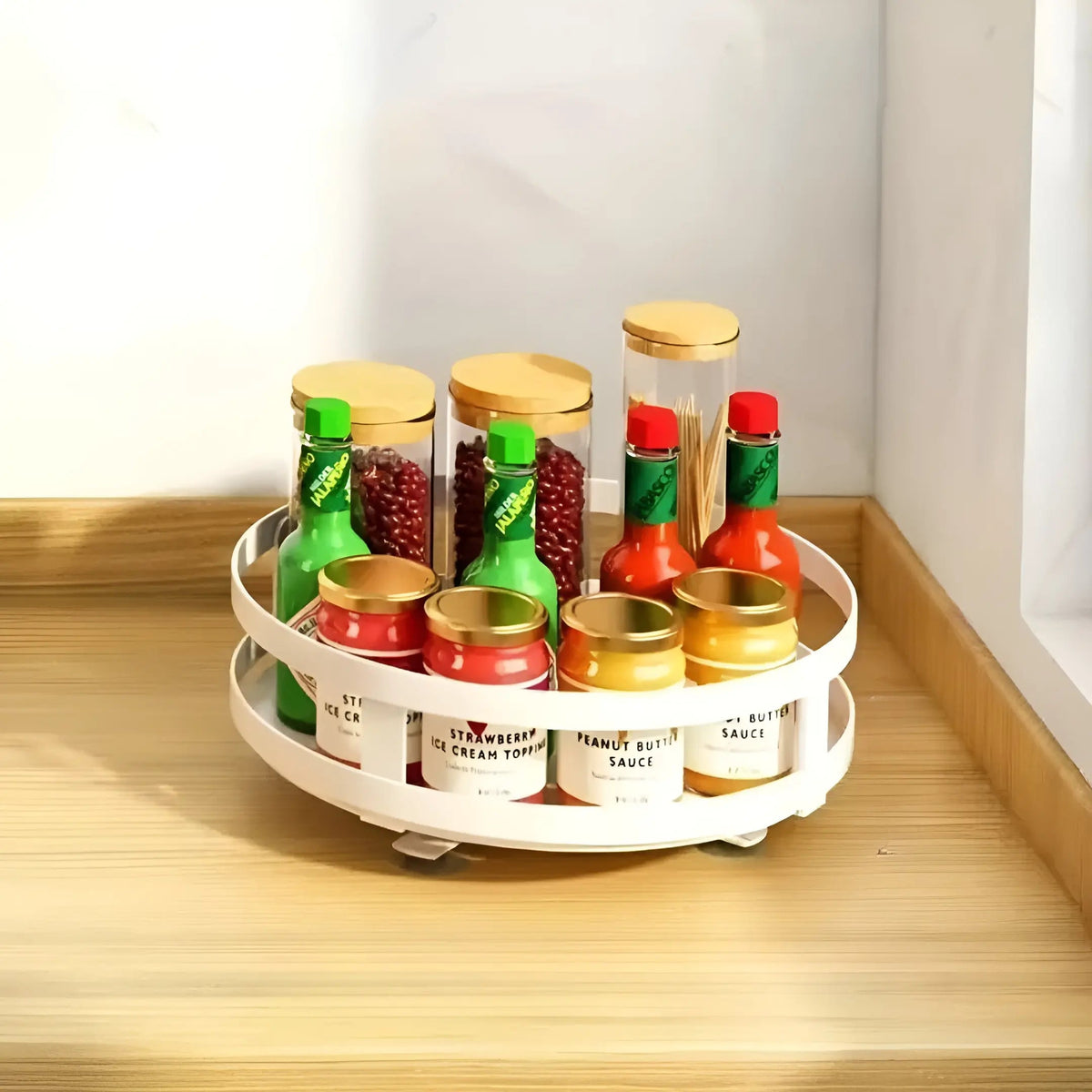 Cabinet Turntable 360° Rotating Sturdy Metal Space-Saving