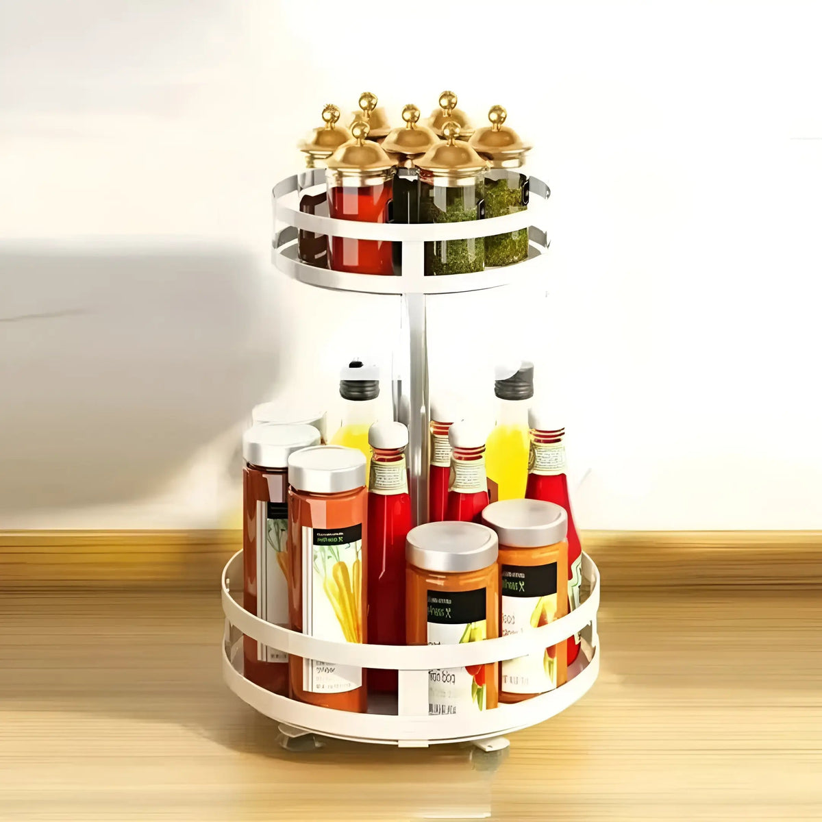 Cabinet Turntable 360° Rotating Sturdy Metal Space-Saving